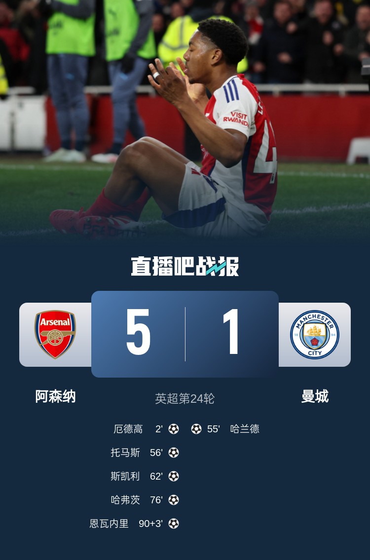 硬氣槍手無(wú)畏強(qiáng)敵！阿森納本賽季5-1碾壓曼城，3-0完勝皇馬